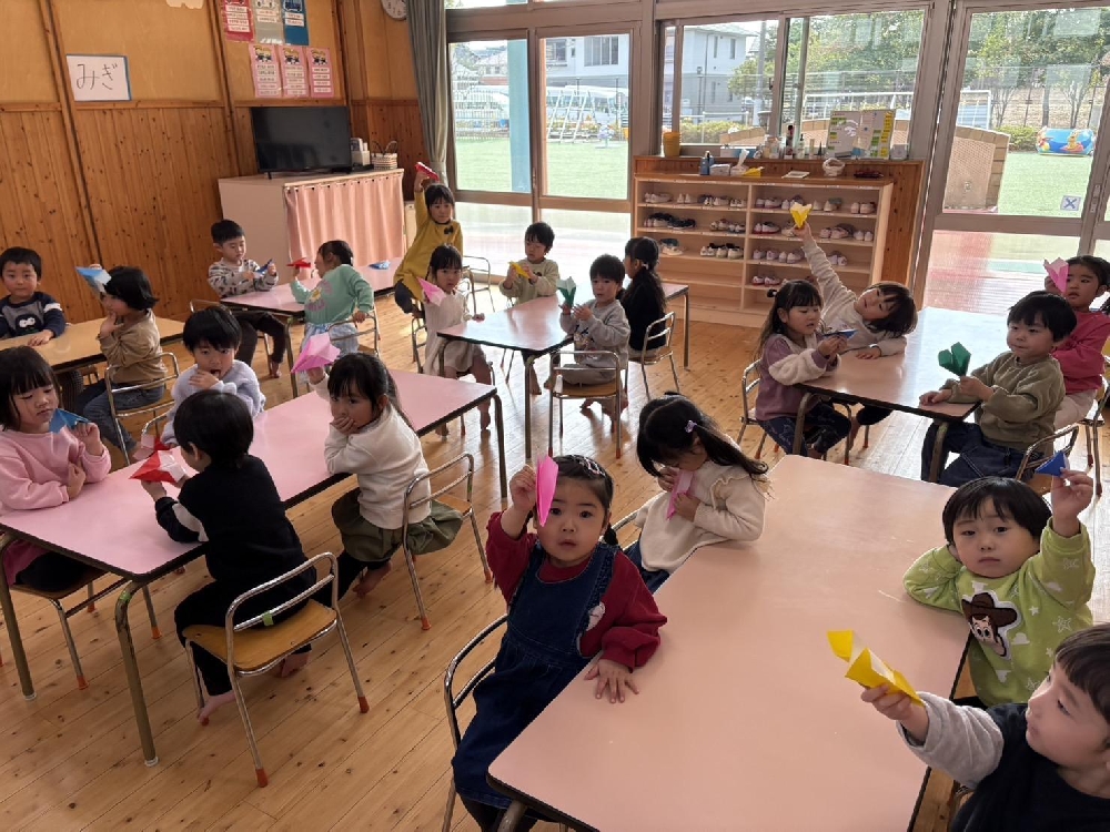 紙飛行機大会！✈️（年少）